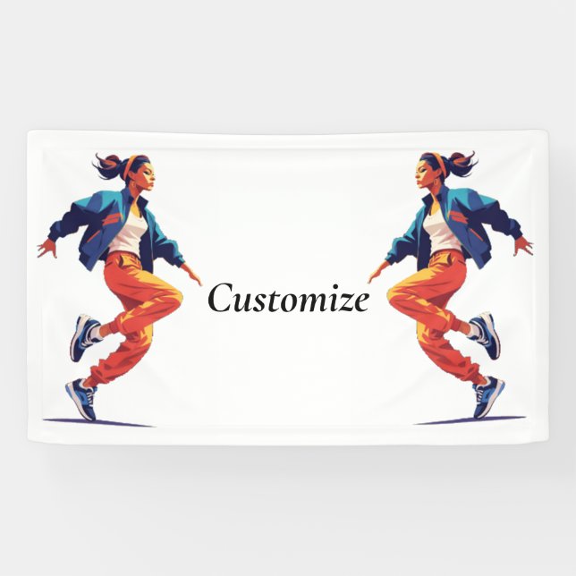 Banderoles Danseuse Hip Hop Thunder_Cove (Horizontal)