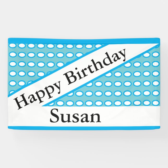Banderoles De "coutume de Susan joyeux anniversaire (Horizontal)