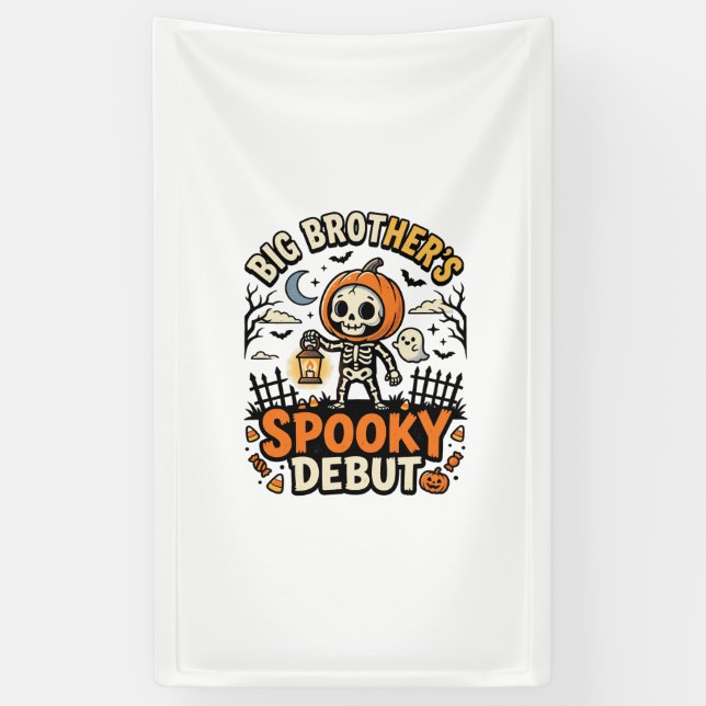Banderoles Début effrayant de Big Brother Halloween (Vertical)
