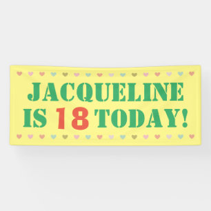 Banderoles Déclaration d'anniversaire 18 ans
