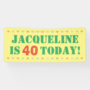 Banderoles Déclaration d'anniversaire de 40 ans