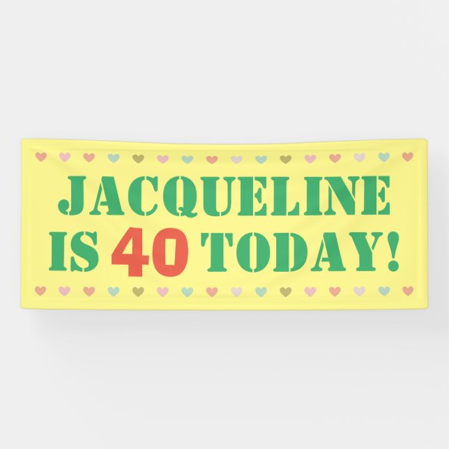 Banderoles Déclaration d'anniversaire de 40 ans (Horizontal)