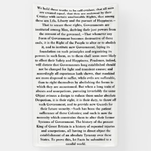 Banderoles Déclaration d'indépendance : Nous tenons ces vérit