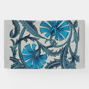 Banderoles Décor de carreaux rustiques d'art floral antique b