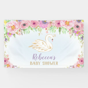 Banderoles Décor du Baby shower Princess Swan