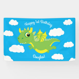 Banderoles Décor mignon de fête d'anniversaire de dragon