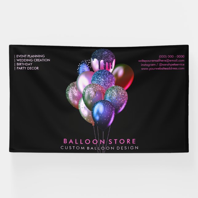 Banderoles Décoration de mur de ballons Organisation d'événem (Horizontal)