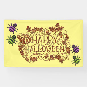 Banderoles Décorations d'Halloween des araignées cool Fête d'