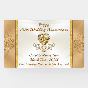 Banderoles Décorations du cinquantième anniversaire d'or