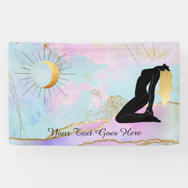 Banderoles *~* Déesse céleste Rainbow Pastel Parties scintill (Horizontal)