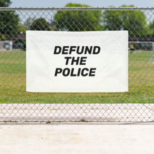 Banderoles "Défendre la police" noir blanc