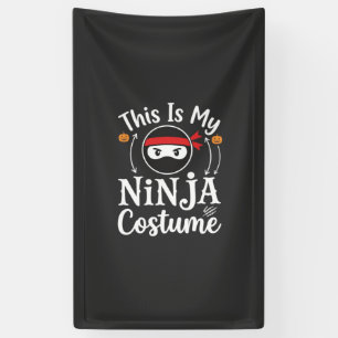 Banderoles Déguisement de ninja drôle Design Halloween_1