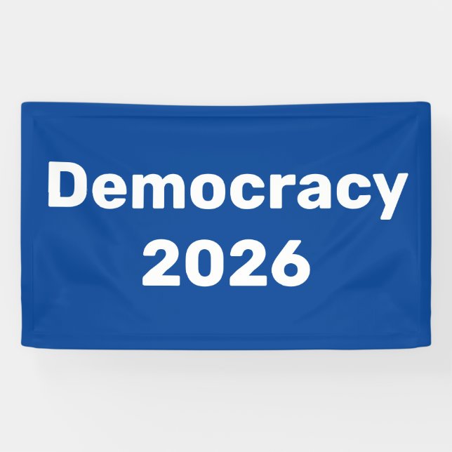 Banderoles Démocratie 2026 Élection de mi-mandat (Horizontal)