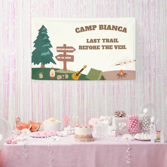 Banderoles Dernier Sentier Avant Le Camp Veil Bachelorette Pa (Fête)