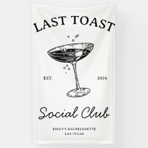 Banderoles Dernier toast Social Club Bachelorette Party Merch