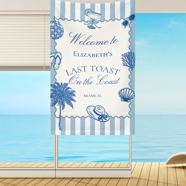 Banderoles Dernier toast tiré à la main sur la Bachelorette d (Créateur téléchargé)