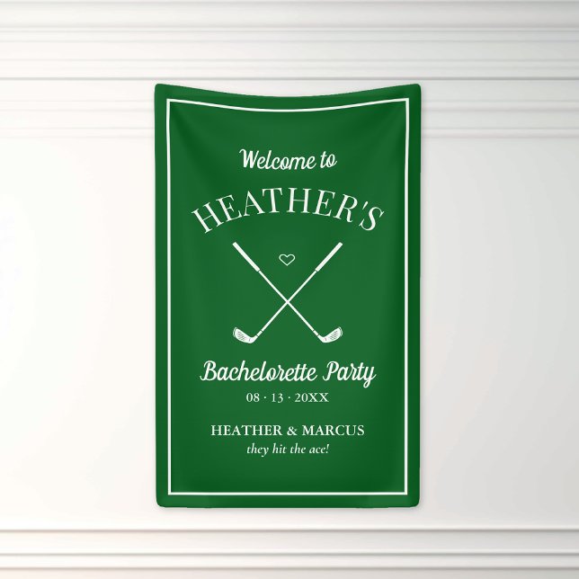 Banderoles Dernière swing avant le Ring Golf Bachelorette (Créateur téléchargé)
