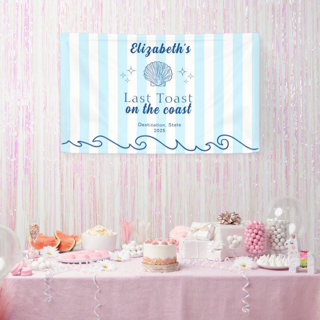 Banderoles Dernière Toast sur la Côte pour la Fête de Fille s (Fête)