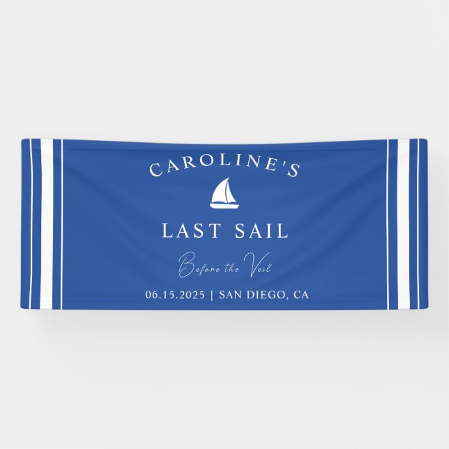 Banderoles Dernière voile avant le Veil Bachelorette Party (Horizontal)