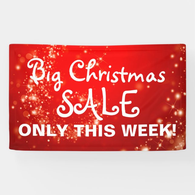 Banderoles Des lumières scintillantes tourbillonnent rouge +  (Horizontal)