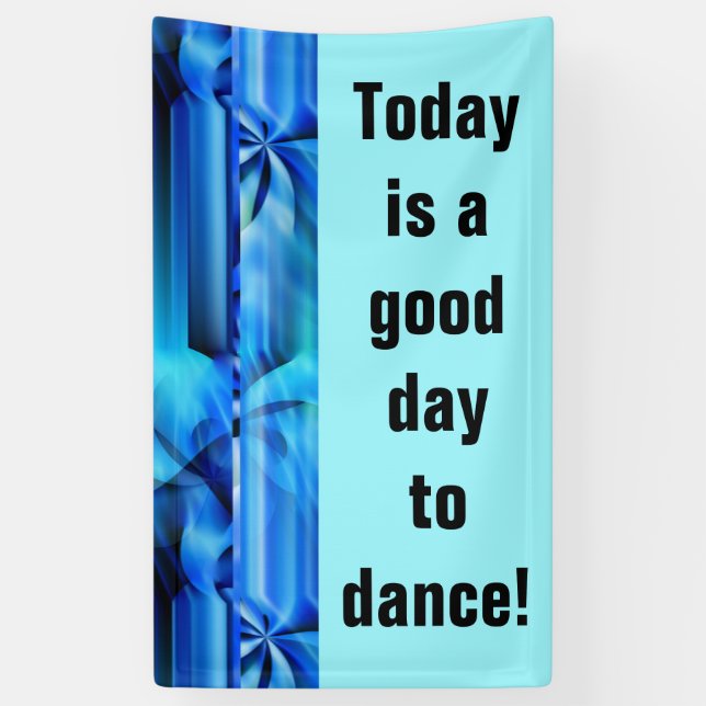 Banderoles Design graphique transparent - bleu noir I (Vertical)