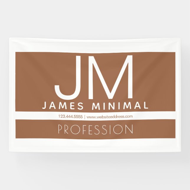 Banderoles Design minimaliste professionnel moderne | Marron  (Horizontal)