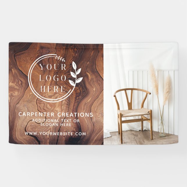 Banderoles Design Moderne Construction de menuiserie En Bois (Horizontal)