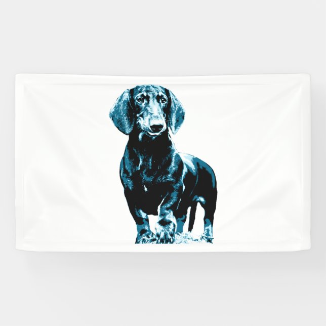 Banderoles Design moderne dachshund (Horizontal)