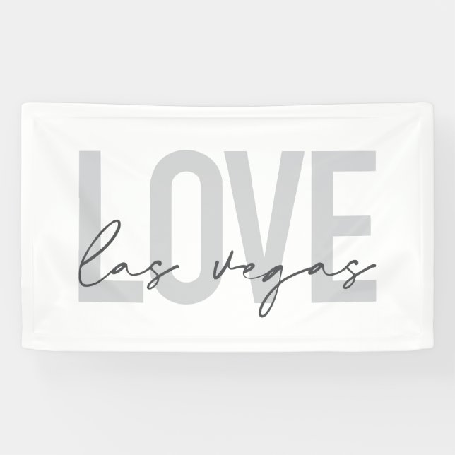 Banderoles Design moderne, urbain, simple, cool Love Las Vega (Horizontal)