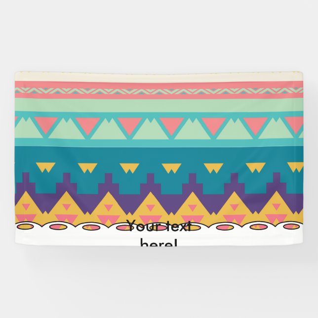 Banderoles Design tribal pastel (Horizontal)