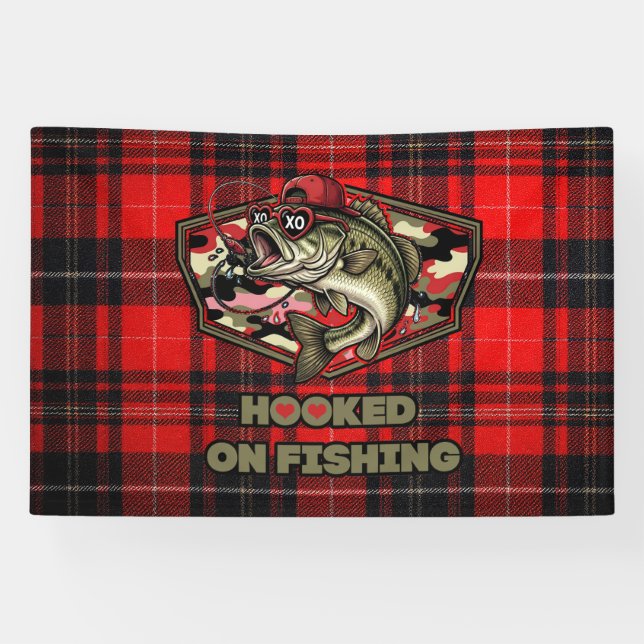 Banderoles Design with fun, bold illustration of a cool bass (Horizontal)