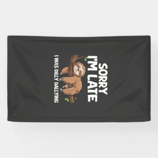 Banderoles Désolé je suis en retard je lambinais T-Shirt de p