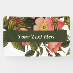 Banderoles Dessin d'art Rose vintage élégant