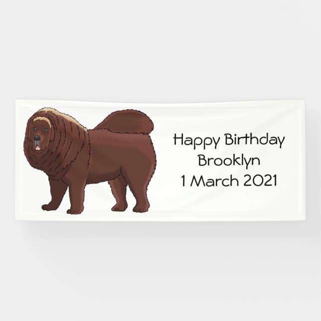 Banderoles dessin de Chien Tibétain Mastiff (Horizontal)