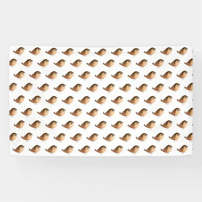 Banderoles Dessin d'Oiseau de Bruant (Horizontal)