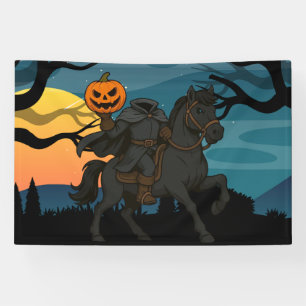 Banderoles Dessin Halloween/Automne Horseman sans tête