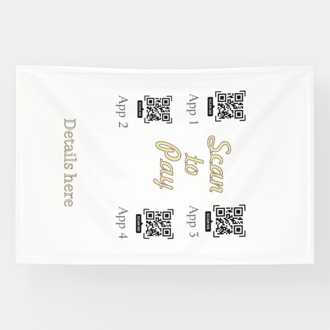 Banderoles détaill de commande de paiement par numérisation d (Horizontal)
