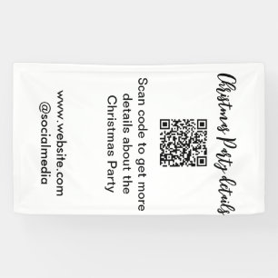 Banderoles Détails du site web social du code QR de la fête d