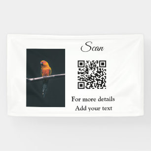 Banderoles Détails simples du nom de l'animal code QR ajouter