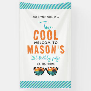 Banderoles Deux Cool Boy 2e fête d'anniversaire