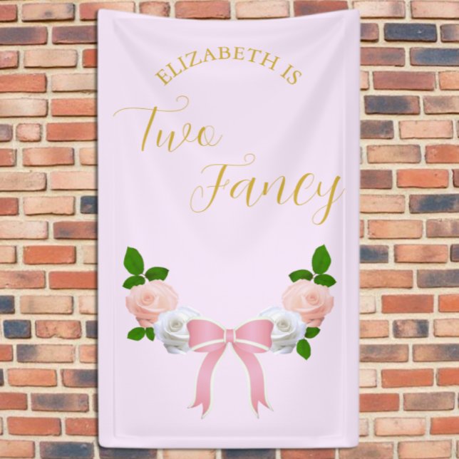 Banderoles Deux Fancy Bow Floral Anniversaire (Créateur téléchargé)