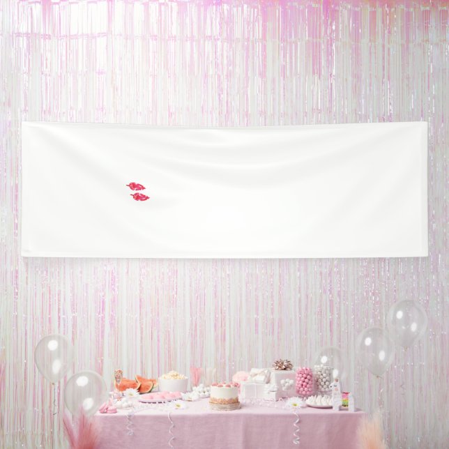 Banderoles Deux feuilles avec un ton rouge et blanc complexe (Fête)