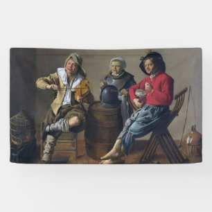 Banderoles Deux garçons et une fille faisant de la musique (m