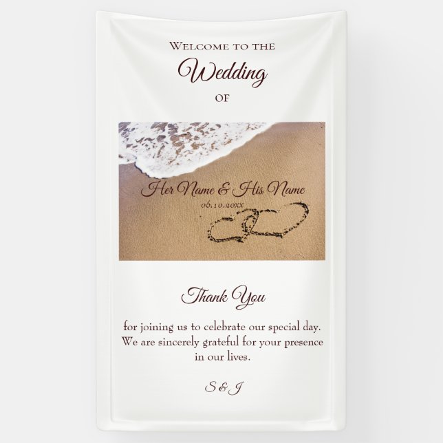 Banderoles Deux Hearts (Vertical)