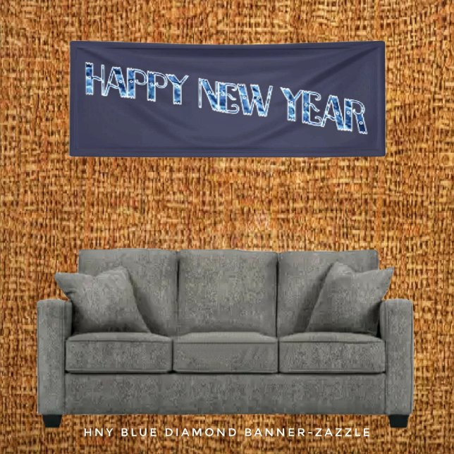 Banderoles Diamant bleu HNY (Créateur téléchargé)