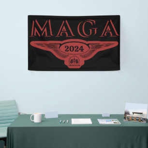 BANDEROLES DIEU FAMILLE PAYS AILES D'AIGLE TRUMP 2024 MAGA