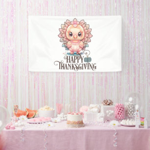 Banderoles Dinde de Thanksgiving mignonne