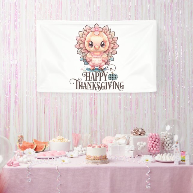Banderoles Dinde de Thanksgiving mignonne (Fête)