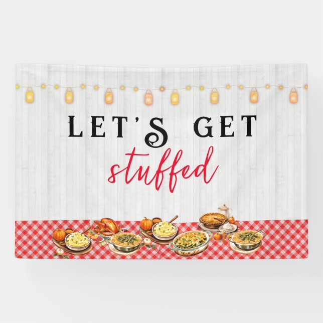 Banderoles Dîner d'action de grâces pour la Turquie (Horizontal)