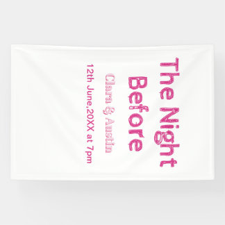 Banderoles Dîner de répétition la veille simple minimal m